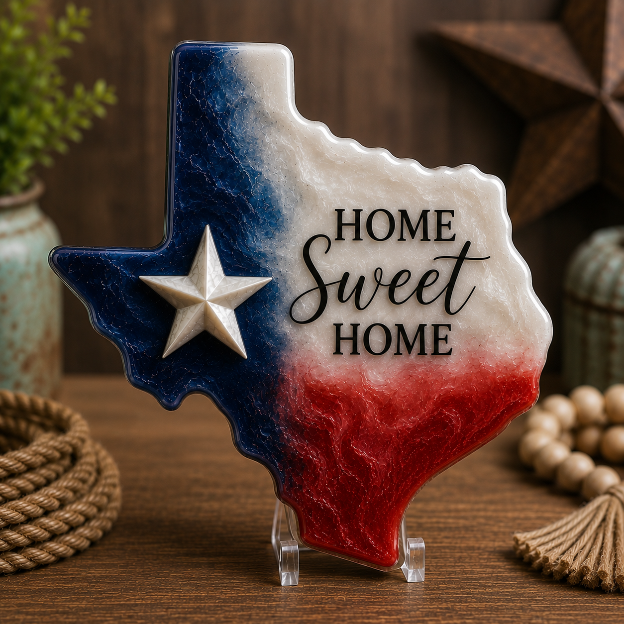 Lone Star Pride Texas I Resin Decor