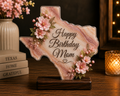 Blush Blossom Texas I Resin Decor