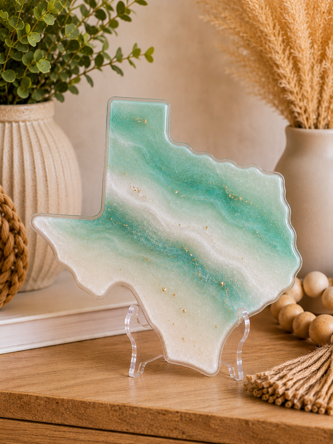 Coastal Tide Texas I Resin Decor
