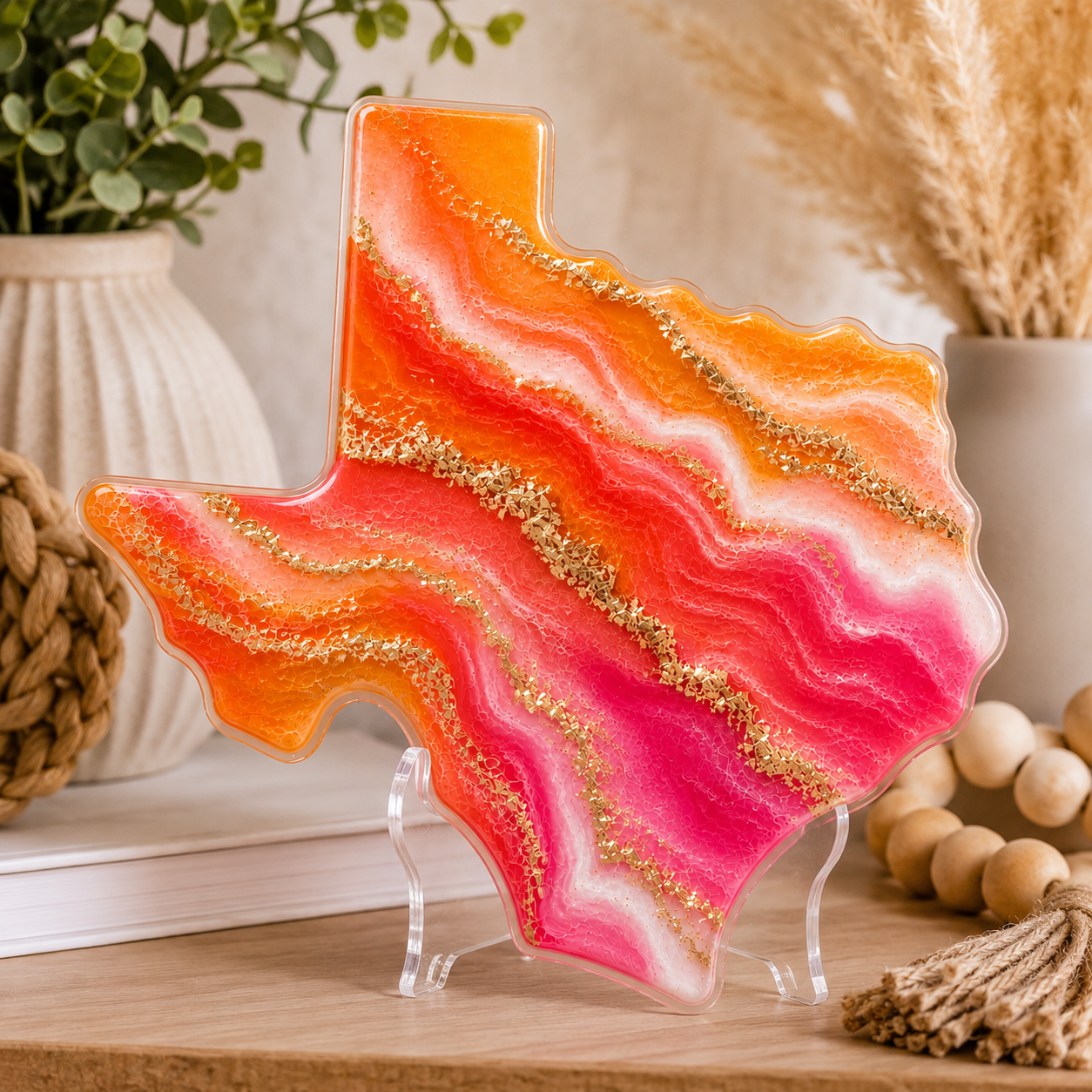 Coral Kiss Texas I Resin Decor