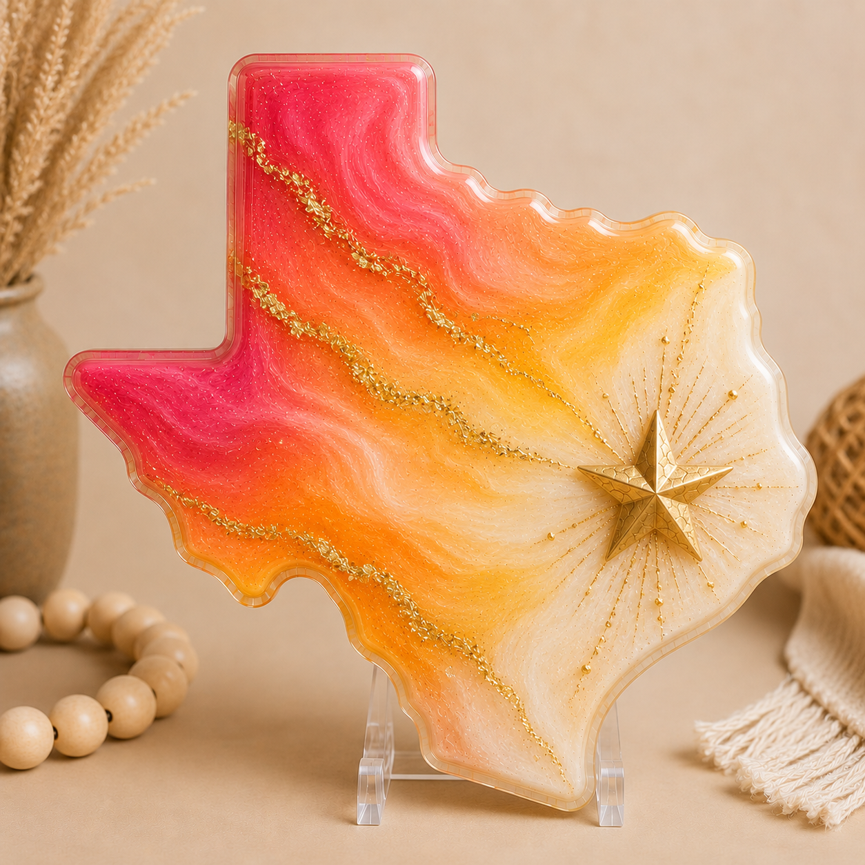 Golden Mesa Texas I Resin Decor