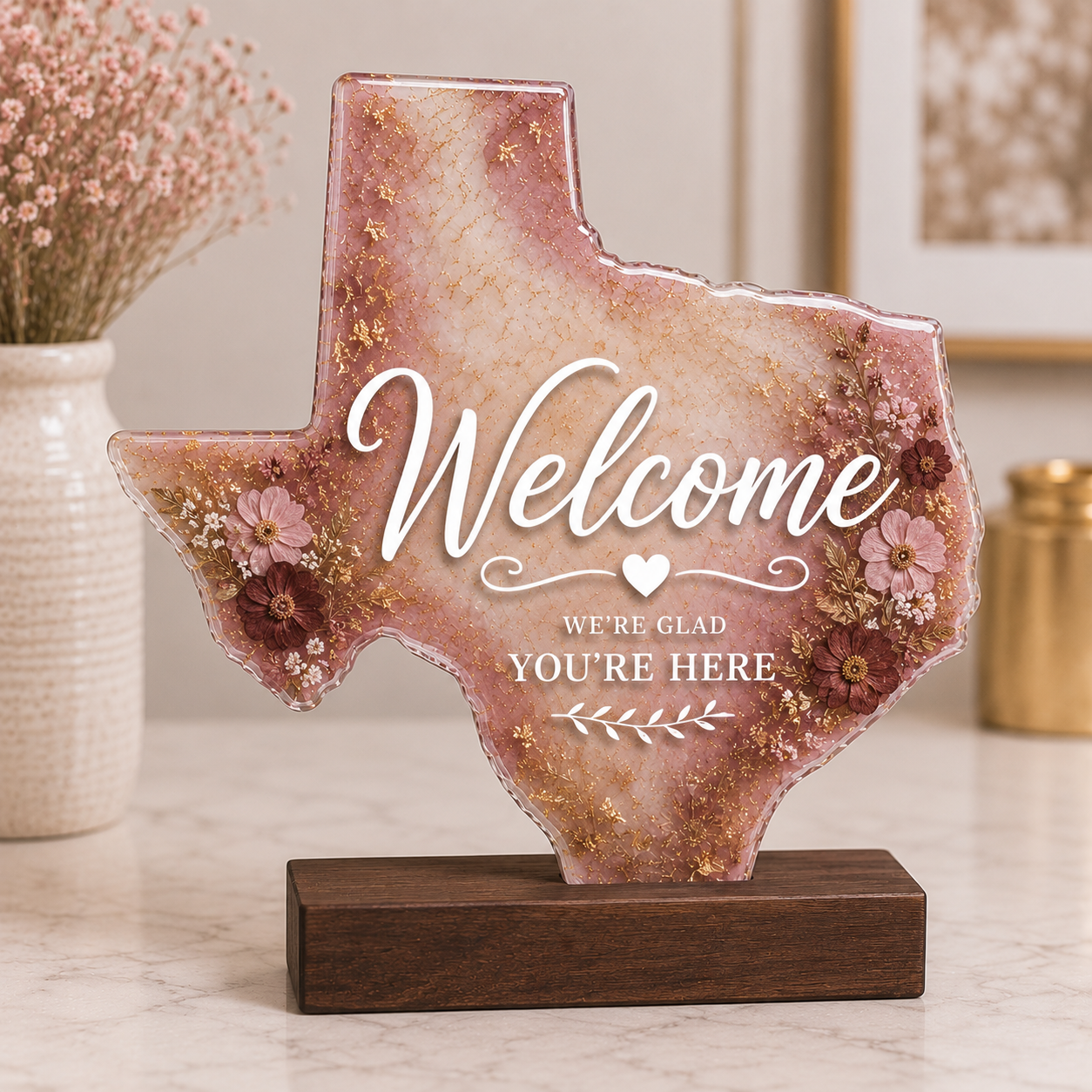 Rose Meadow Texas I Resin Decor